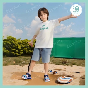Ellyfun Fashion Non Slip Kids Soft Rubber Sandals Adventures Boys Sandals Fancy Girls Sandals BS2003