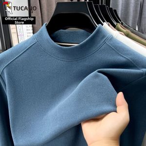 TUCANO | Autumn New Pure Color Half Turtleneck Mens Long Sleeve T-Shirt