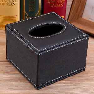 FEIZHUXIANSEN | Creative Wooden Elegant Leather Tissue Box