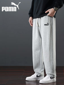 Thickened Fleece Lined Loose Straight Leg Mens Casual Pants Autumn Winter Sports Trousers Comfortable Cotton Polyester Blend