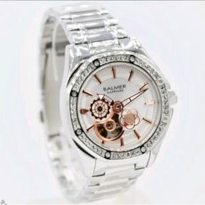 JAm tangan Wanita Balmer 7981 tali rantai stainless stell Automatic bulat analog original