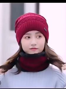 Topi Kupluk Syal 1 Set bisa Syal aja bisa Kupluk aja Kualitas Bagus Pria Wanita