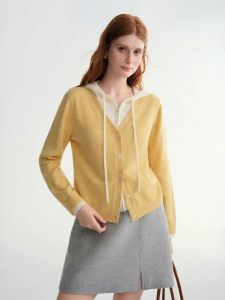 DUSHU | Oversized Relaxed Pile Hoodie Cardigan
