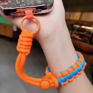 British-Style Woven Phone Lanyard - Detachable Wrist Strap Charm Also for Cellphone Keychain & Bags