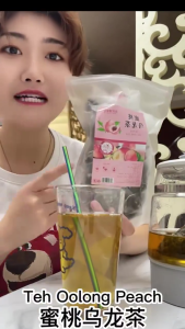 COD[Local Delivery] Oolong Tea Bag Fruit tea Teh Oolong Peach Healthy Tea Bag Beauty tea Drink 60g(3g*20packs) 乌龙茶袋装水果茶 桃子乌龙茶 健康茶袋装美容茶饮料