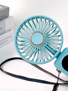 Rechargeable 5-speed Mini Fan Adjustable Cooling Handheld Fan with Battery Display Charging Mobile