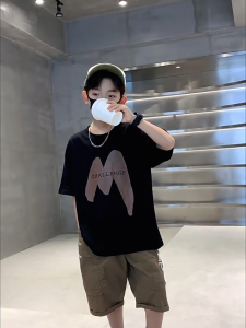 New T shirt For Kids Boy 6-12yrs Print Top For Kids Boy Short Sleeve Korean OOTD For Kids Boys