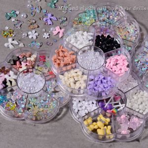 3D Flower Butterfly Rhinestone Pearl Mixed Nail Art Accessories for DIY Manicure Nail Art Decoration