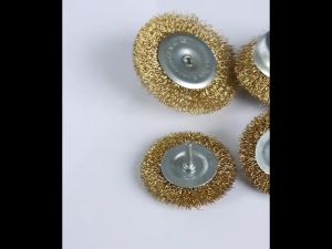 แปรงลวดทองเหลือ (5ชิ้น) แปรงลวดขัดสนิม แปรงขัด ลวดทอง แปรงลวดกลมทองเหลืองมีแกน ชุดแปรง สว่าน แปรงลวด