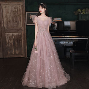 Glary Star Bubble Sleeve Evening Dresses: A Guide to Choosing the Perfect Pink Fairy Gown