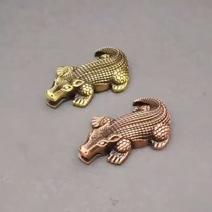 Hộp Quẹt Bật Lửa Khò Ga 873 Tia Lửa Xanh Mô Hình Cá Sấu Cực Độc- Màu Đồng (KHÔNG CHỨA XĂNG GAS)