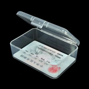 Rectangular Plastic Transparent With Lid Storage Box Collection Container Case
