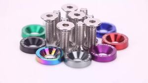 10pcs aluminum alloy countersunk washer M6 colourful Anodized Countersunk Head Bolt Washers Gasket