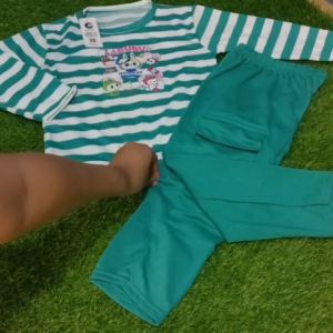 FTH - Setelan Anak Perempuan Cargo Panjang Labubu 3-12 tahun