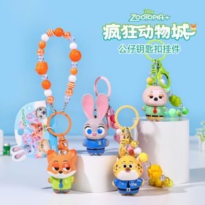 Movie Zootopia Cute Car Keychain Pendant Fox Judy Hopps Rabbit Nick Wilde Fox Sloth Benjamin Doll Zootropolis Doll Couple Gift