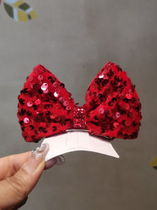 Girls Hair Clips Big Bowknot 3D Shiny Sequins Baby Birthday Headwear Princess Cute Top Clip Children Accessories Hair Decorations