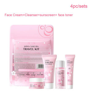 3/4pcs Vitamin C Skin Care Kit Facial Cleanser Face Cream Toner Sunscreen Skincare set Hydrating Moisturizing Face Care Kit