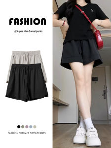 YAYANGREN | Quần short nữ Ice Silk Yamamoto màu đen mỏng mùa hè ngoài trời năm điểm quần thể thao nhanh khô thường ngày cạp cao