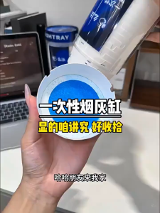 BHQ 25pcs Disposable Paper Ashtrays Portable Thickened Smokeless Ashtray With Ash Absorbing Balm