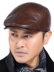 Deanbarry | Genuine Leather Ear Protection Winter Warm Cap for Elderly