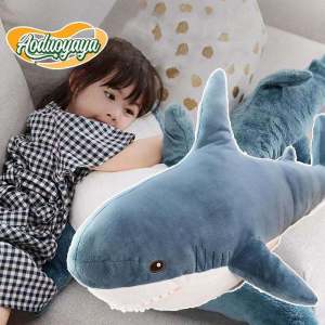 Aoduoyaya Shark Plushine Cute Shark Pillow Animals Stuffed Toy Soft Shark Toy Sleeping Pillow