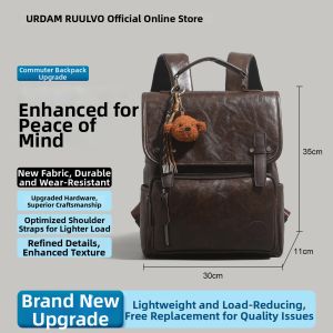 URCDN RDALVO | Retro Preppy Style Backpack Leather