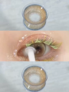 Fashion glasses  美丽眼睛 时尚美瞳 6 Monthes Green Bestselling Glasses with A Large Diameter of 14.5 Transparent Blue Mixed-race Pure Desire Style 无锁边绿色美瞳半年抛爆款隐形眼镜14.5大直径通透蓝色混血纯欲风