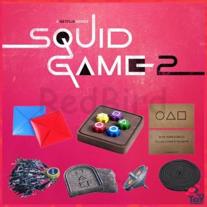 Squid Game2 Korean Traditional Game Prop Set (ddakji biseokchigi gong-gi jegi spinning top) yunkmy