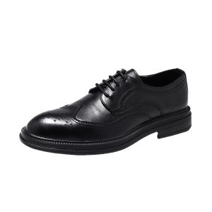 NUDANLAI | Brogue Patterned Elevating Business Oxford Shoes