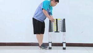 บันไดอลูมิเนียม 2.5 เมตร บันไดอเนกประสงค์ บันไดลิง มีตัวล็อคนิรภัย บันไดพกพา บันได