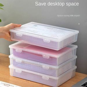 B0868 School Home Office Supplies Document Storage Container Plastic with Lid a4 a5 File Organizer Durable Large Capacity Painting Storage Box For Data Certificate Stationery Jewelry