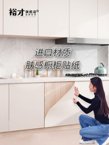 Oil-Proof Cabinet Stickers Renovation Special Kitchen Cabinet Waterproof Moisture-Proof Color Changing Skin Feeling Film Cabinet Closet Door Renovation