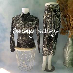 KEMEJA BATIK LENGAN PANJANG COUPLE ROK LILIT