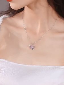 Chard Wake Kalung Wanita Elegan Korea Original Berlapis Platinum Necklaces Kalung Cewek Love Planet
