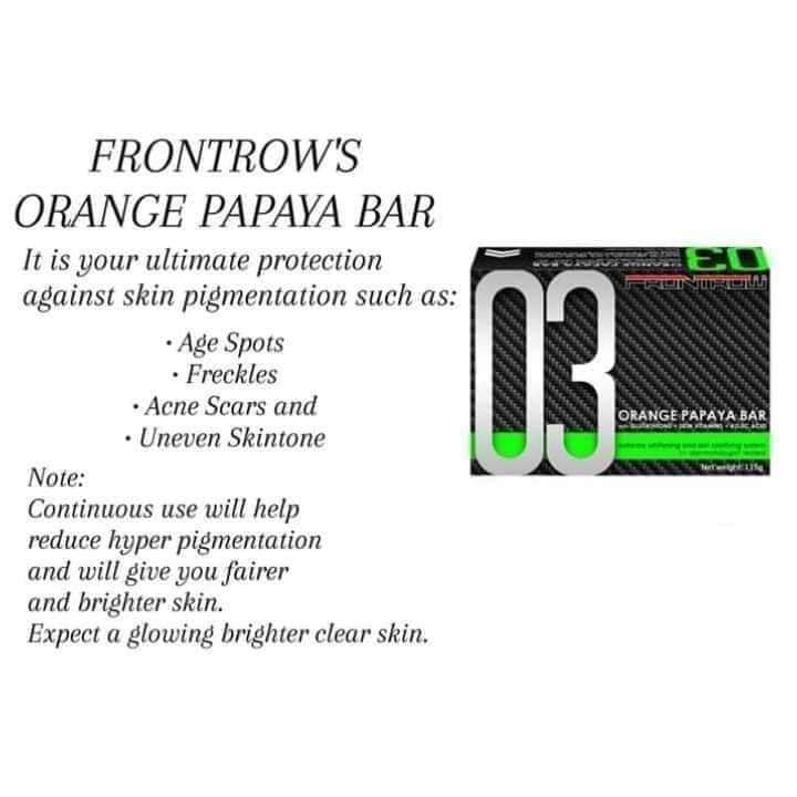 LUXXE WHITE FRONTROW Soap 03 Orange Papaya Bar with Glutathione + Skin ...