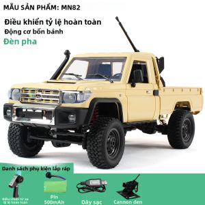 Xe Điều Khiển Từ Xa MN82 PRO Tỷ Lệ 1:12 Với Đèn Pha Điều Khiển Được Xe Bán Tải Địa Hình 4 Bánh Dẫn Động Đồ Chơi Cho Trẻ Em Điều Khiển Từ Xa 2.4G Quà Tặng