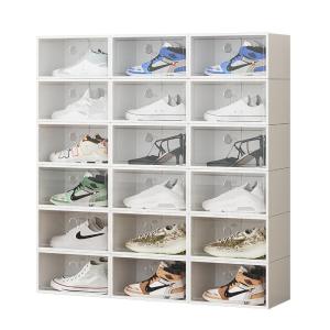 กล่องรองเท้า Acrylic ใส สำหรับจัดระเบียบรองเท้า สไตล์อเมริกัน กล่องรองเท้าผ้าใบที่เป็นที่นิยม กล่องรองเท้าผู้ชาย กล่องรองเท้าติดผนัง