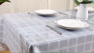 Rectangular Transparent PVC Table Cover Waterproof/oilproof/anti-scald Table Cloth Restaurant Plastic Cover For Table