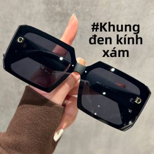 Schever | Kính Mát Không Viền Hình Vuông Màu Tím Hồng Chống Tia UV