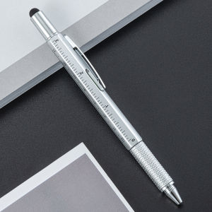 Multi-functional Capacitive Pen with Screwdriver Spirit Level & Ballpoint Pen - Touch Gadget for Mobile Phone Screens
