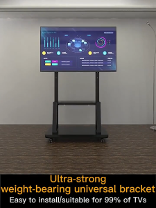 Removable TV stand with wheels for 32-75 inch screens mobile TV stand 360-degree rotating vertical cart with tray universal adjustable TV stand maximum load capacity 350 kg TV stand hanging LED TV stand removable monitor stand