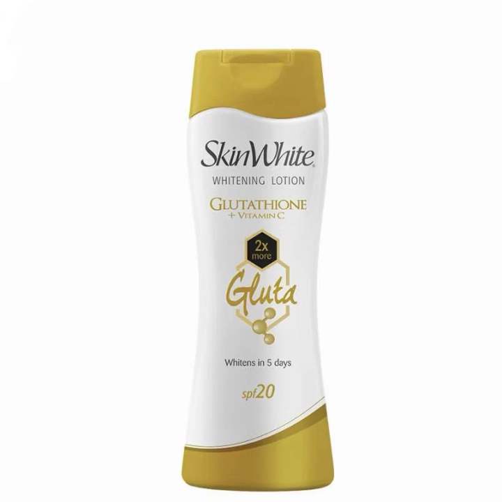 SkinWhite Glutathione Lotion 200ml Firming Sun Protection Cream Anti-Aging Whitening Moisturizer Vitamin C Body Benefits Lotion - Lazada