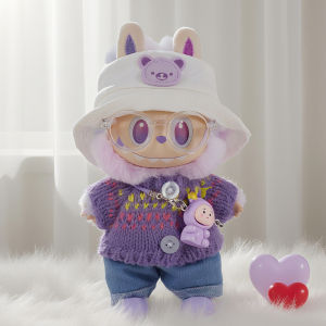 Lucky Purple LABUBU Clothes Suitable for Plush Dolls Trendy Polyester Fiber 17cm Size Available for Boys And Girls