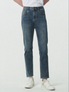New Spring Men Business Casual Trendy Blue Skinny Jeans
