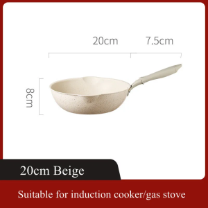 Durable Non-Stick Deep Wok Pan Frying Pan Maifan Stone Home Steak Pancake Cooking Pots Skillet Saucepan Kitchen Cookware Utensil