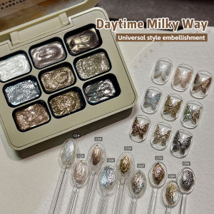 9 Colors Daytime Milky Way Set Long Lasting Solid Gel Polish High Gloss Multi-Color Solid Gel Polish Gel Polish Colors