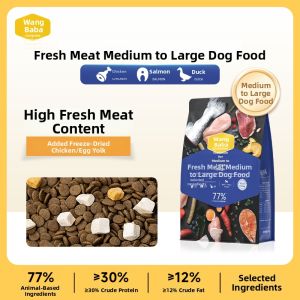 WANGBABA | Fresh Meat Grain Free Dog Food for Medium to Large Breeds