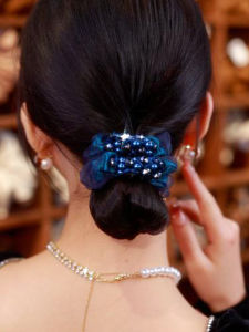 Double-Layer Bead Headband: Stylish Bun Hair Ties & Korean-Inspired Accessories
