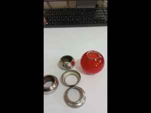 Bandul Akrilik Merah 1in aksesoris stainless steel