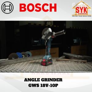 SYK Bosch GWS 18V-10P Cordless Angle Grinder Solo Battery Machine Mesin Pengisar Sudut Bateri 0 601 9J4 1K0